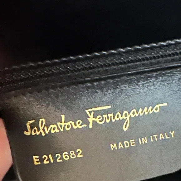 ❌SOLD❌Salvatore Ferragamo Black Handbag with Gold Accents - Picture 13 of 14